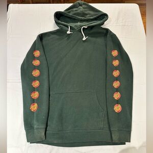 Santa Cruz Skateboards Green Hoodie with Logo Accents